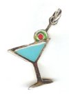 Sterling Silver 18x17mm Martini Pendant